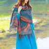 Chale con Estampado de Hojas de Vid Tibetano Tibetan Vine Leaves Pattern Shawl