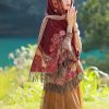 Chale con Estampado de Hojas de Vid Tibetano Tibetan Vine Leaves Pattern Shawl