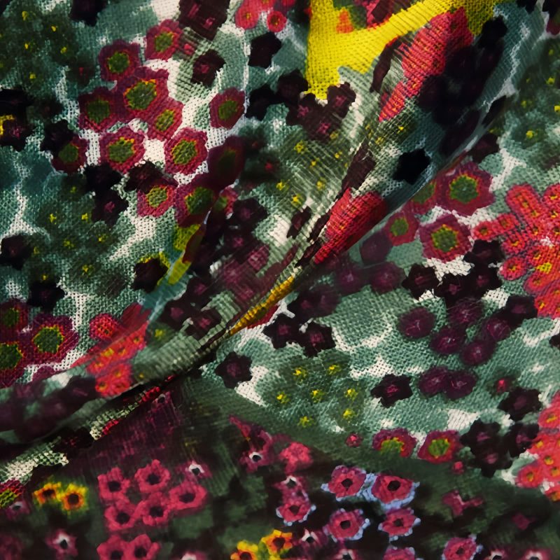Chal envolvente con estampado floral tibetano vintage Tibetan Vintage Floral Pattern Shawl Wrap