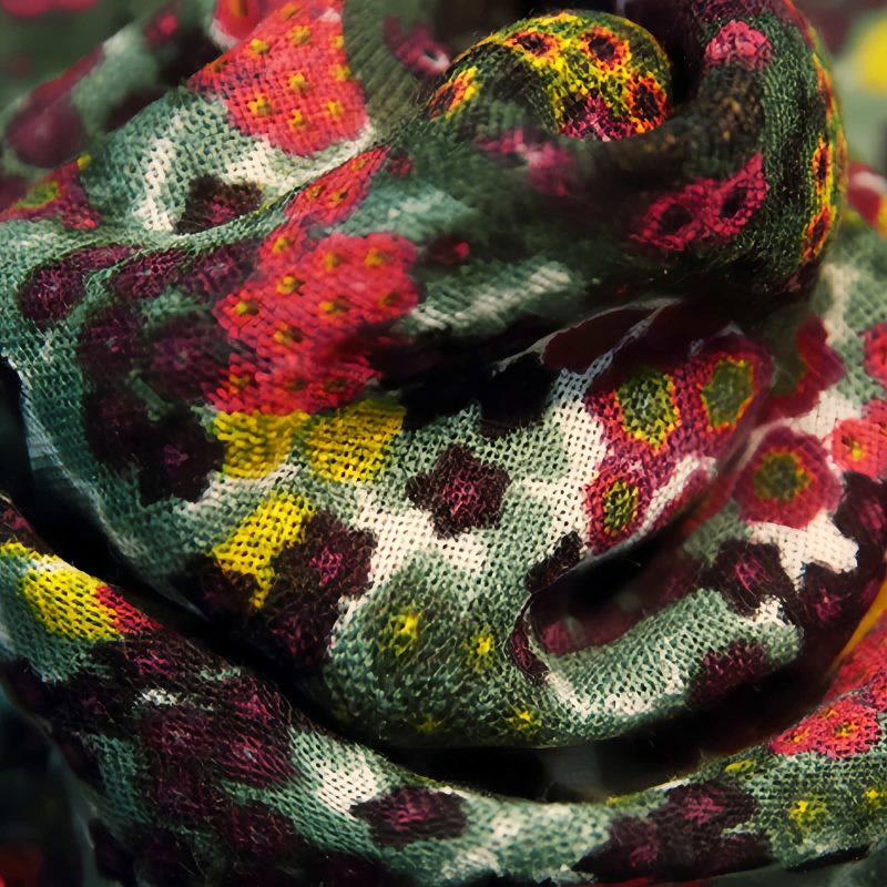 Chal envolvente con estampado floral tibetano vintage Tibetan Vintage Floral Pattern Shawl Wrap