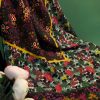 Chal envolvente con estampado floral tibetano vintage Tibetan Vintage Floral Pattern Shawl Wrap
