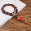 Tibetanische Wengeholz-Bodhi-Samen-Achat-Halskette Tibetan Wenge Wood Bodhi Seed Agate Necklace
