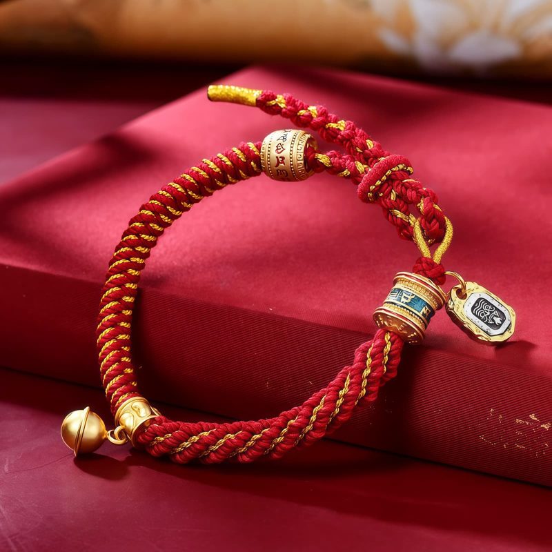 Pulsera amuleto de la Diosa de la Riqueza Zakiram tibetana Tibetan Zakiram Goddess of Wealth Amulet Bracelet