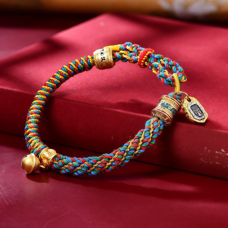 Pulsera amuleto de la Diosa de la Riqueza Zakiram tibetana Tibetan Zakiram Goddess of Wealth Amulet Bracelet