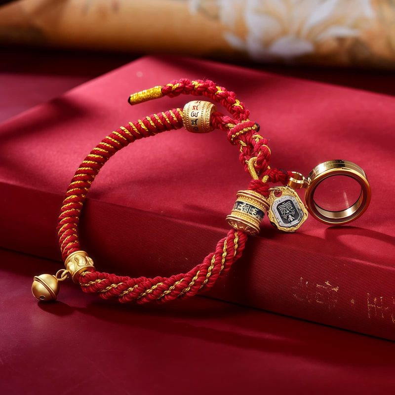 Pulsera amuleto de la Diosa de la Riqueza Zakiram tibetana Tibetan Zakiram Goddess of Wealth Amulet Bracelet