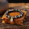 Pulsera de la Diosa de la Riqueza Zakiram Tibetana de Vidrio Liuli Tibetan Zakiram Goddess of Wealth Liuli Glass Luck Bracelet
