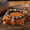 Pulsera de la Diosa de la Riqueza Zakiram Tibetana de Vidrio Liuli Tibetan Zakiram Goddess of Wealth Liuli Glass Luck Bracelet
