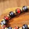 Pulsera de la Diosa de la Riqueza Zakiram Tibetana de Vidrio Liuli Tibetan Zakiram Goddess of Wealth Liuli Glass Luck Bracelet