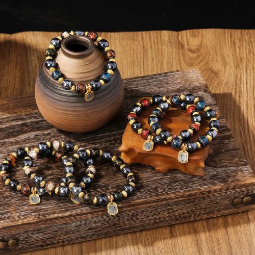 Pulsera de la Diosa de la Riqueza Zakiram Tibetana de Vidrio Liuli Pulsera de la Diosa de la Riqueza Zakiram Tibetana de Vidrio Liuli