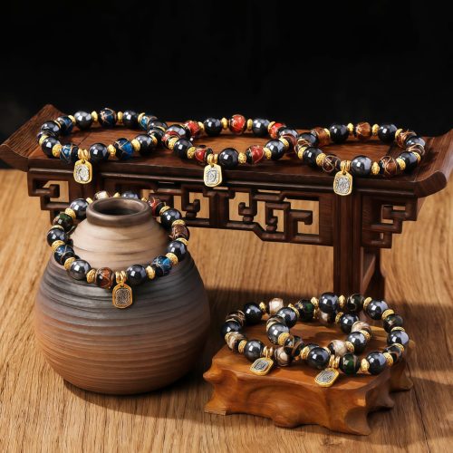 Pulsera de la Diosa de la Riqueza Zakiram Tibetana de Vidrio Liuli Pulsera de la Diosa de la Riqueza Zakiram Tibetana de Vidrio Liuli