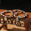Pulsera de la Diosa de la Riqueza Zakiram Tibetana de Vidrio Liuli Tibetan Zakiram Goddess of Wealth Liuli Glass Luck Bracelet