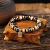 Pulsera de la Diosa de la Riqueza Zakiram Tibetana de Vidrio Liuli Tibetan Zakiram Goddess of Wealth Liuli Glass Luck Bracelet
