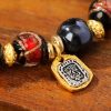 Pulsera de la Diosa de la Riqueza Zakiram Tibetana de Vidrio Liuli Tibetan Zakiram Goddess of Wealth Liuli Glass Luck Bracelet