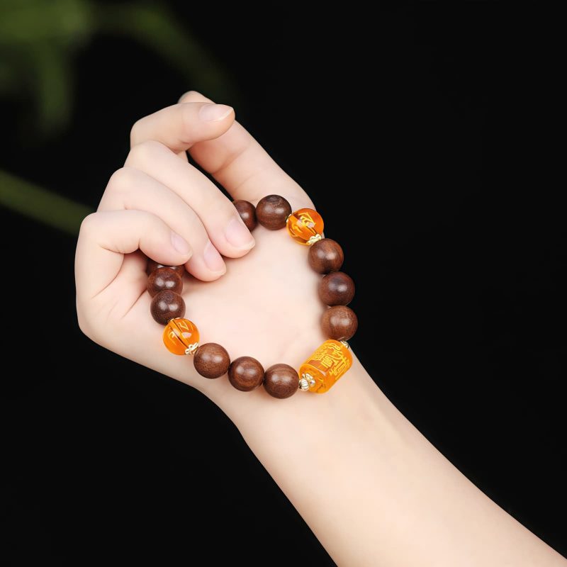 Pulsera Tibetana de Madera Zhennan Om Mani Padme Hum Tibetan Zhennan Wood Om Mani Padme Hum Bracelet