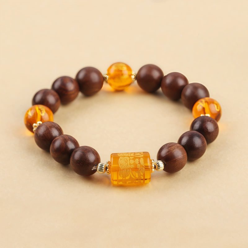 Pulsera Tibetana de Madera Zhennan Om Mani Padme Hum Tibetan Zhennan Wood Om Mani Padme Hum Bracelet
