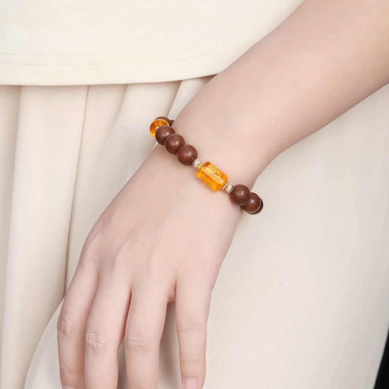Pulsera Tibetana de Madera Zhennan Om Mani Padme Hum Tibetan Zhennan Wood Om Mani Padme Hum Bracelet