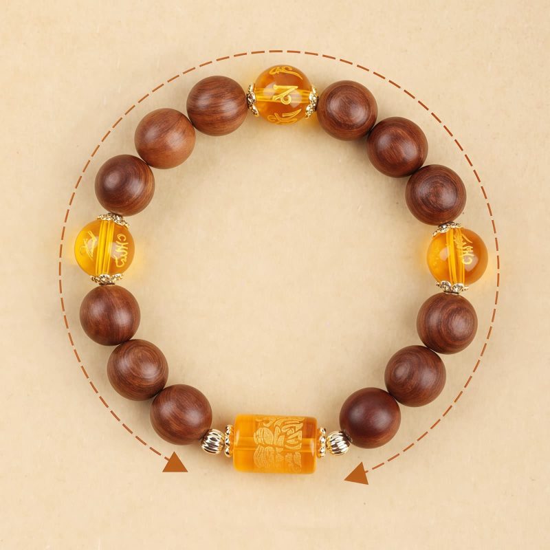 Pulsera Tibetana de Madera Zhennan Om Mani Padme Hum Tibetan Zhennan Wood Om Mani Padme Hum Bracelet