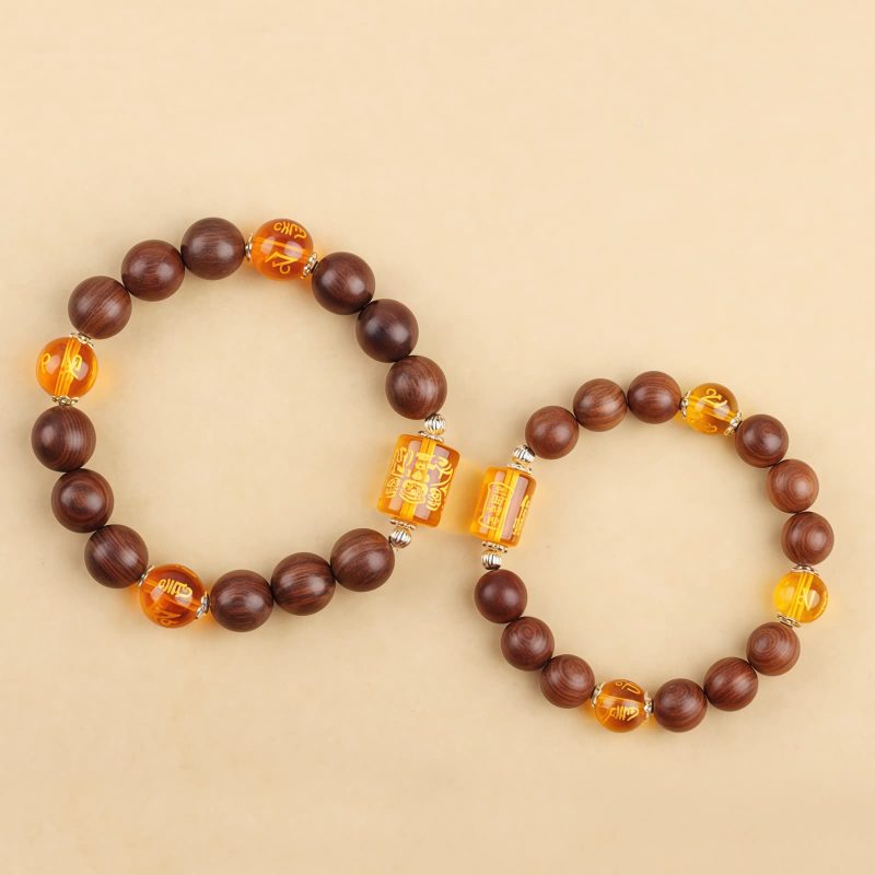 Pulsera Tibetana de Madera Zhennan Om Mani Padme Hum Tibetan Zhennan Wood Om Mani Padme Hum Bracelet