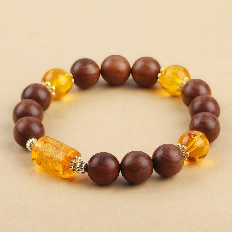 Pulsera Tibetana de Madera Zhennan Om Mani Padme Hum Tibetan Zhennan Wood Om Mani Padme Hum Bracelet