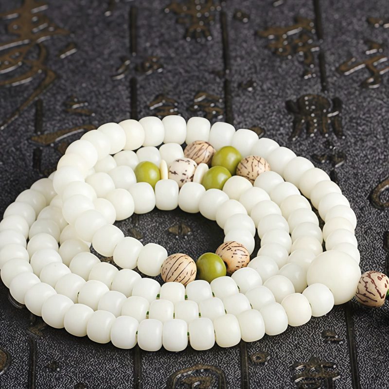 Gelang Harmoni Bodhi Jade Putih White Jade Bodhi Harmony Bracelet