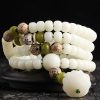 Gelang Harmoni Bodhi Jade Putih White Jade Bodhi Harmony Bracelet