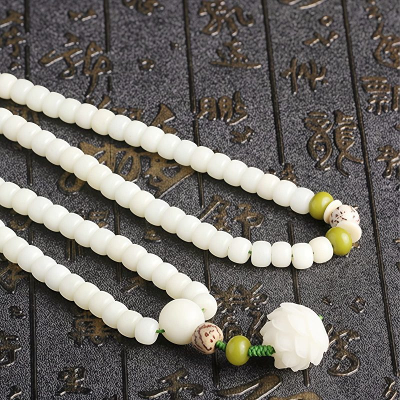 Gelang Harmoni Bodhi Jade Putih White Jade Bodhi Harmony Bracelet