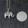Collar con colgante de elefante de plata 990: símbolo de fuerza 990 Silver Elephant Strength Necklace Pendant