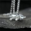 Collar con colgante de elefante de plata 990: símbolo de fuerza 990 Silver Elephant Strength Necklace Pendant