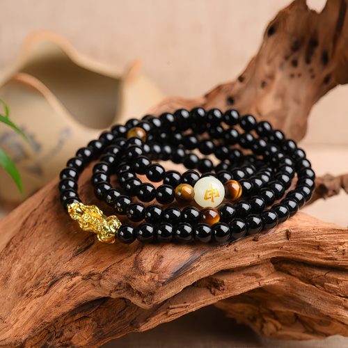 Pulsera de Protección Pixiu del Zodiaco Chino en Obsidiana Negra Pulsera de Protección Pixiu del Zodiaco Chino en Obsidiana Negra