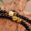 Pulsera de Protección Pixiu del Zodiaco Chino en Obsidiana Negra Black Obsidian PiXiu Zodiac Protection Bracelet