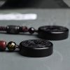 قلادة قوة يين يانغ من حجر الأوبسيديان الأسود Black Obsidian Yin Yang Strength Necklace