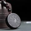 قلادة قوة يين يانغ من حجر الأوبسيديان الأسود Black Obsidian Yin Yang Strength Necklace