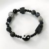 Pulsera de Protección de Ónix Negro con Jaspe Picasso Black Onyx Protection Bracelet with Picasso Jasper