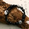 Pulsera de Protección de Ónix Negro con Jaspe Picasso Black Onyx Protection Bracelet with Picasso Jasper