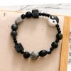 Pulsera de Protección de Ónix Negro con Jaspe Picasso Black Onyx Protection Bracelet with Picasso Jasper