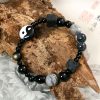 Pulsera de Protección de Ónix Negro con Jaspe Picasso Black Onyx Protection Bracelet with Picasso Jasper