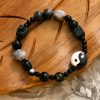 Pulsera de Protección de Ónix Negro con Jaspe Picasso Black Onyx Protection Bracelet with Picasso Jasper