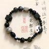 Pulsera de Protección de Ónix Negro con Jaspe Picasso Black Onyx Protection Bracelet with Picasso Jasper