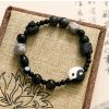 Pulsera de Protección de Ónix Negro con Jaspe Picasso Black Onyx Protection Bracelet with Picasso Jasper