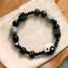 Pulsera de Protección de Ónix Negro con Jaspe Picasso Black Onyx Protection Bracelet with Picasso Jasper