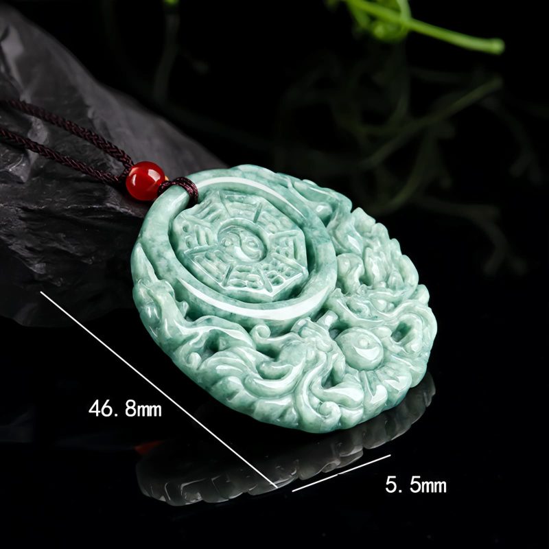 Collar de Equilibrio Dragón Jade Yin Yang Dragon Jade Yin Yang Balance Necklace