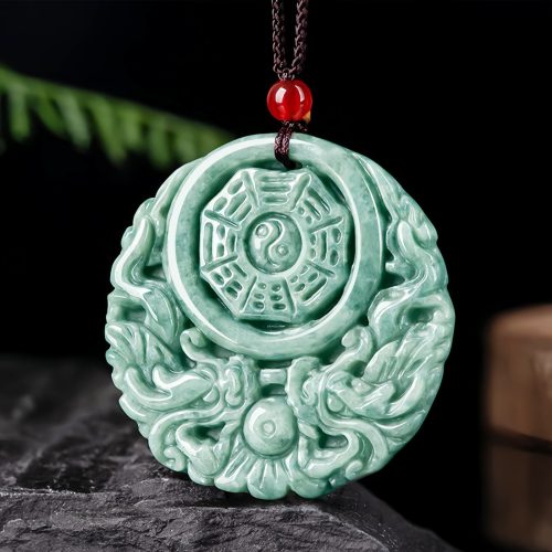 Collar de Equilibrio Dragón Jade Yin Yang Collar de Equilibrio Dragón Jade Yin Yang