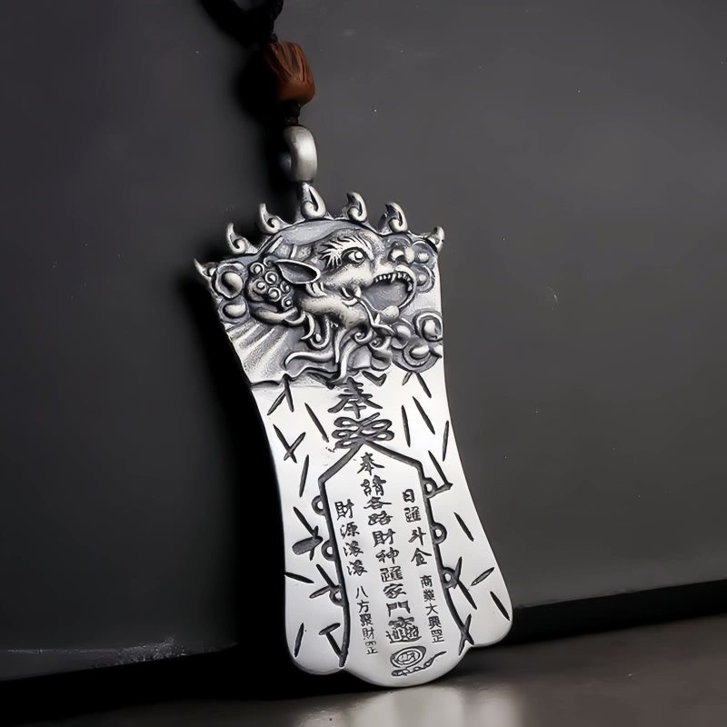 風水 朱砂 ピーシュー ネックレス ペンダント Feng Shui Cinnabar PiXiu Necklace Pendant