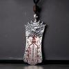 風水 朱砂 ピーシュー ネックレス ペンダント Feng Shui Cinnabar PiXiu Necklace Pendant