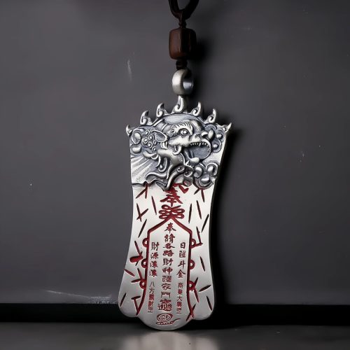 Collar con dije Pixiu de Cinabrio Feng Shui Collar con dije Pixiu de Cinabrio Feng Shui