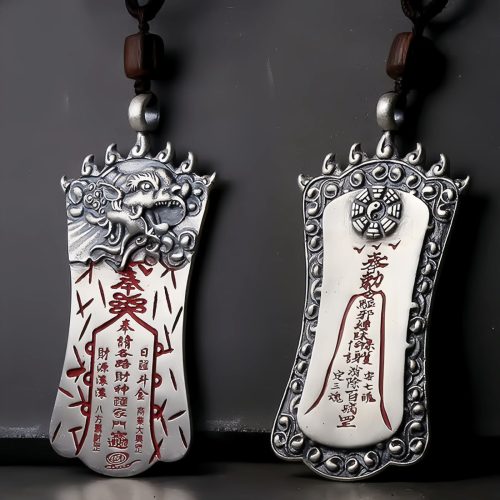 Collar con dije Pixiu de Cinabrio Feng Shui Collar con dije Pixiu de Cinabrio Feng Shui