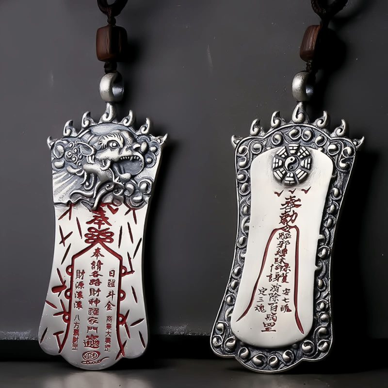 風水 朱砂 ピーシュー ネックレス ペンダント Feng Shui Cinnabar PiXiu Necklace Pendant