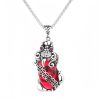 Collar con Pixiu y Granate para la Abundancia y la Buena Suerte Garnet PiXiu Wealth Luck Necklace