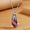 Collar con Pixiu y Granate para la Abundancia y la Buena Suerte Garnet PiXiu Wealth Luck Necklace