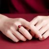 Anillo de Granate Pixiu Om Mani Padme Hum Garnet PiXiu Om Mani Padme Hum Ring